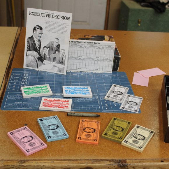 Vintage 1971 3M Executive Decision Bookshelf Board Game COMPLETE unused - Picture 10 of 14